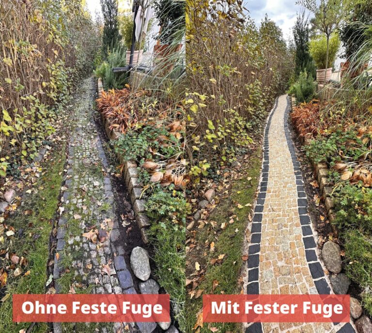 Weg mit und ohne feste Fuge